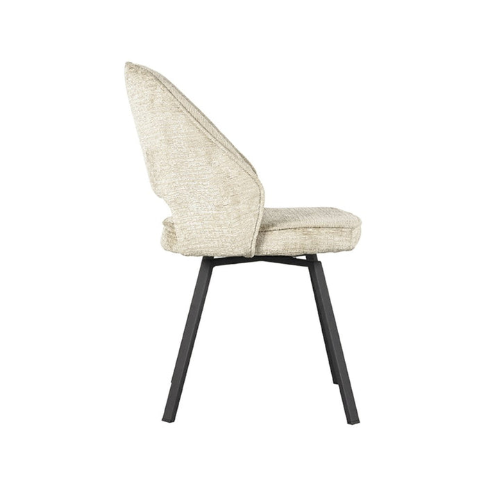 Label51 Eetkamerstoel Lewis - Beige - Fluweel-Eetkamerstoelen-LABEL51