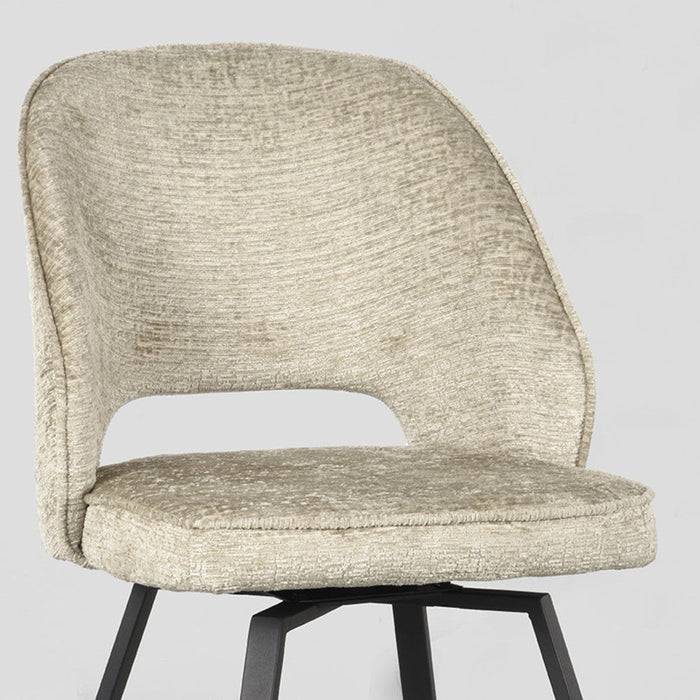 Label51 Eetkamerstoel Lewis - Beige - Fluweel-Eetkamerstoelen-LABEL51