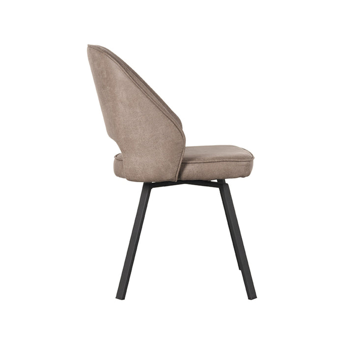 Label51 Eetkamerstoel Lewis - Beige - Fluweel-Eetkamerstoelen-LABEL51