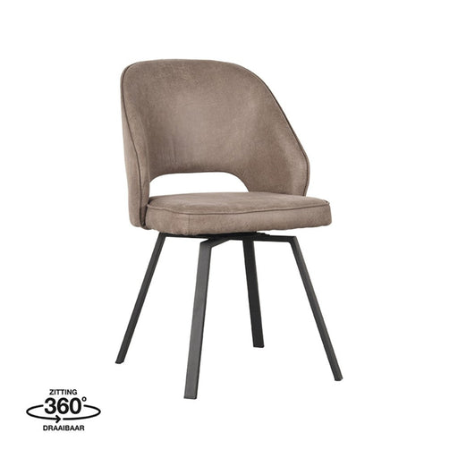 Label51 Eetkamerstoel Lewis - Beige - Fluweel-Eetkamerstoelen-LABEL51