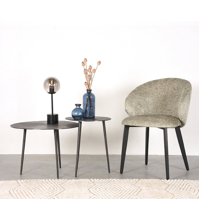 Label51 Eetkamerstoel Logan - Beige - Fluweel-Eetkamerstoelen-LABEL51