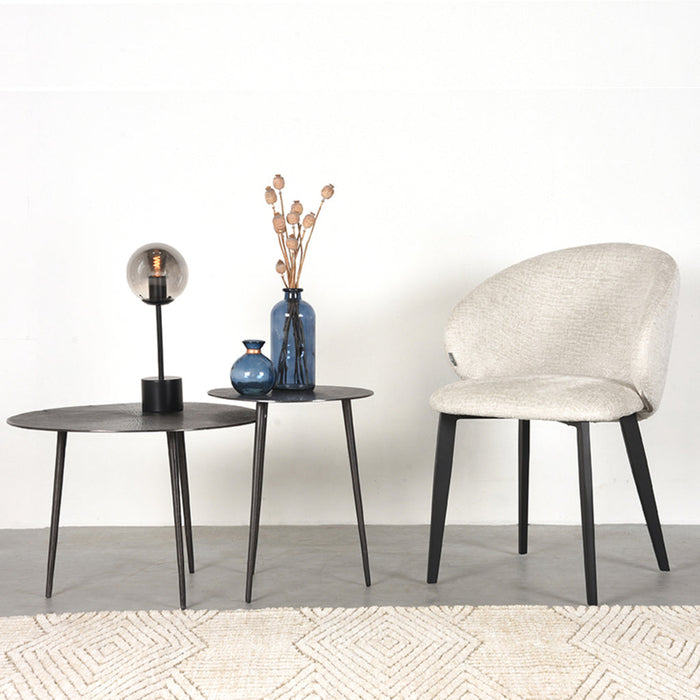 Label51 Eetkamerstoel Logan - crème - Micro Suede-Eetkamerstoelen-LABEL51