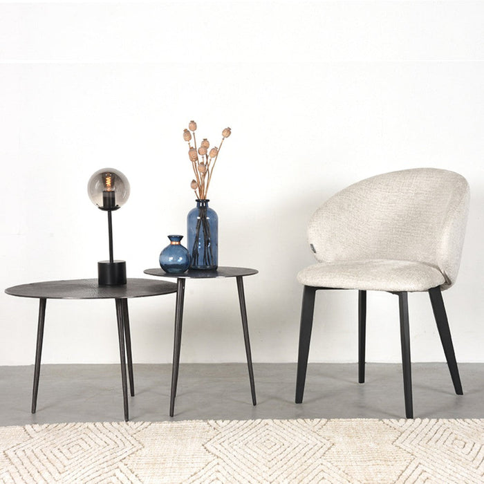 Label51 Eetkamerstoel Logan - crème - Micro Suede-Eetkamerstoelen-LABEL51