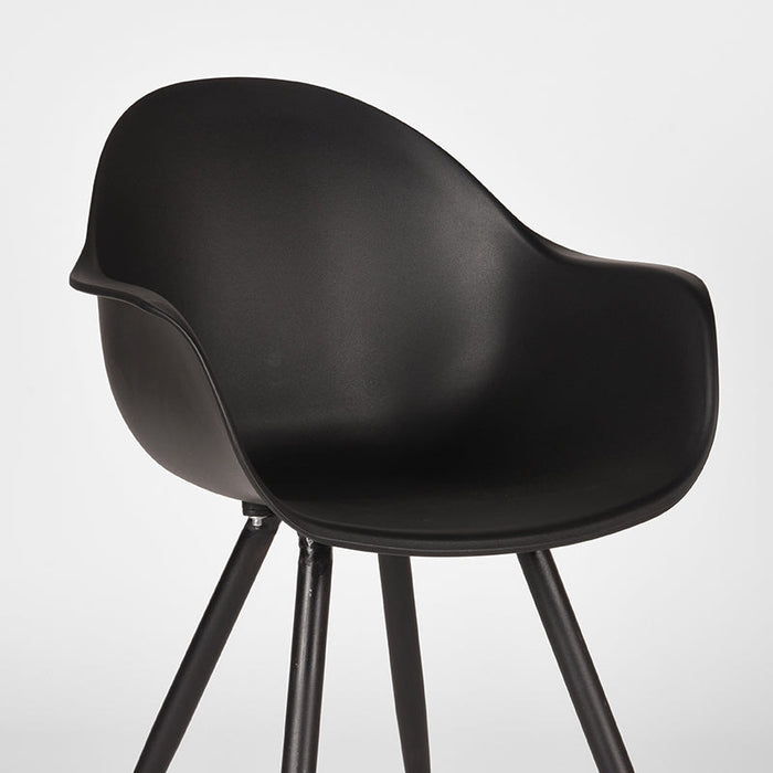 Label51 Eetkamerstoel Luca - Zwart - Kunststof-Eetkamerstoelen-LABEL51