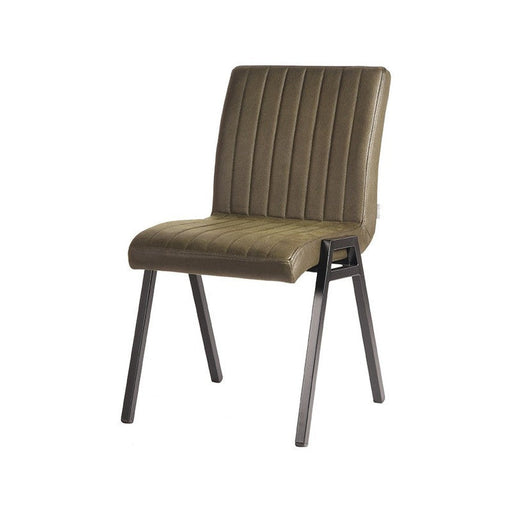 Label51 Eetkamerstoel Matz - Army green - Microfiber-Eetkamerstoelen-LABEL51