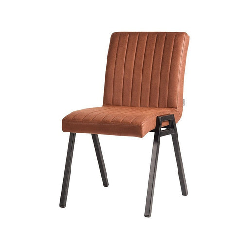 Label51 Eetkamerstoel Matz - Cognac - Microfiber-Eetkamerstoelen-LABEL51