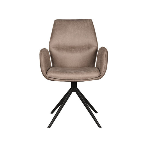 Label51 Eetkamerstoel Mellow 58x63x92 cm Taupe micro Suede-Eetkamerstoelen-LABEL51