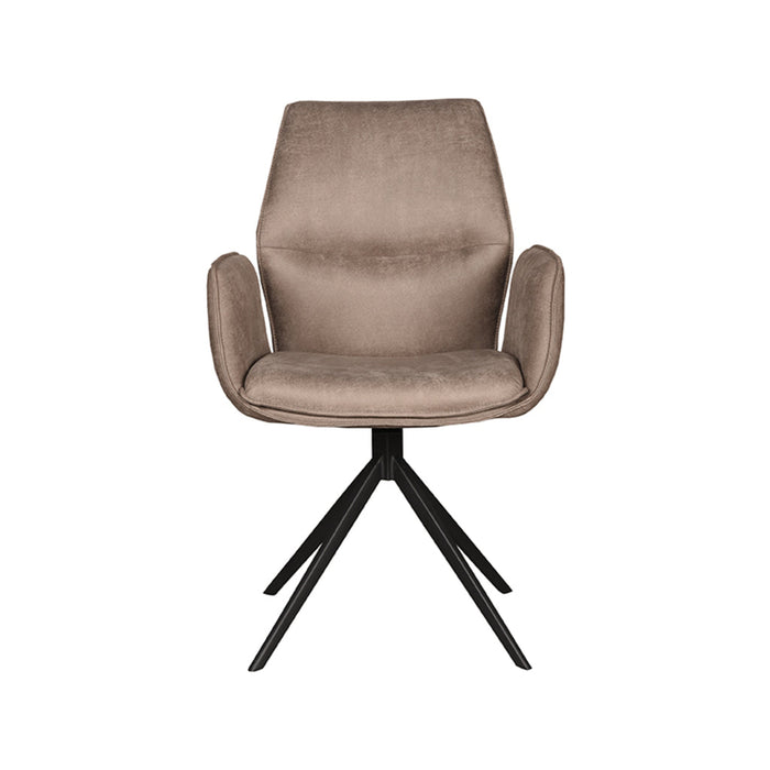 Label51 Eetkamerstoel Mellow 58x63x92 cm Taupe micro Suede-Eetkamerstoelen-LABEL51