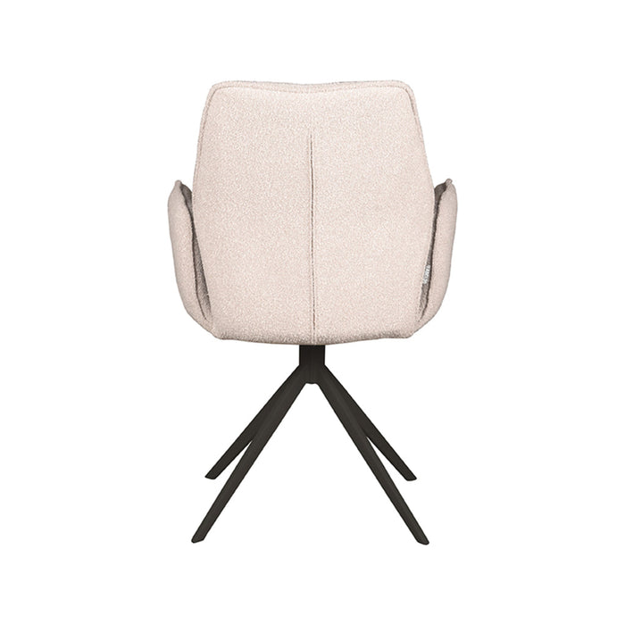 Label51 Eetkamerstoel Mellow - Naturel - Boucle - Zwarte poten-Eetkamerstoelen-LABEL51