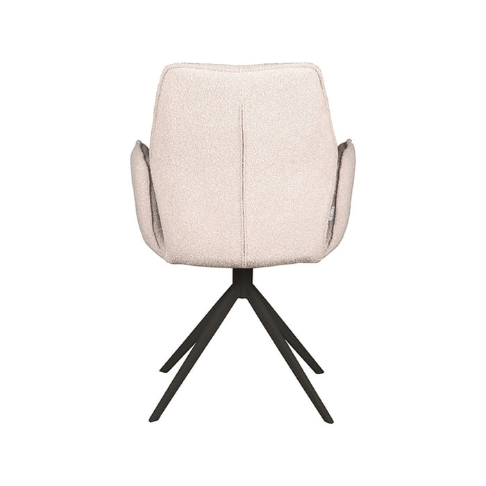 Label51 Eetkamerstoel Mellow - Naturel - Boucle - Zwarte poten-Eetkamerstoelen-LABEL51