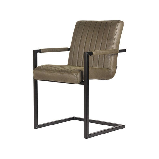 Label51 Eetkamerstoel Milo - Army green - Microfiber-Eetkamerstoelen-LABEL51
