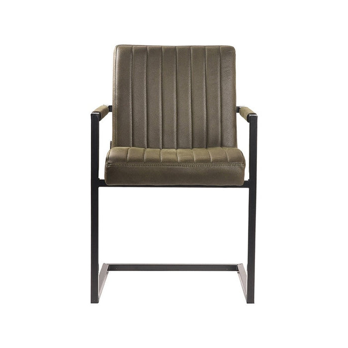 Label51 Eetkamerstoel Milo - Army green - Microfiber-Eetkamerstoelen-LABEL51