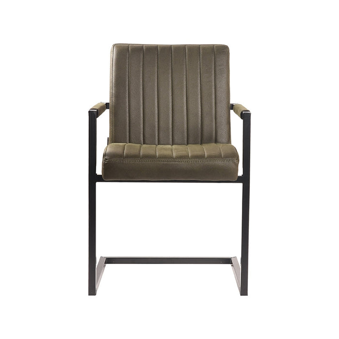 Label51 Eetkamerstoel Milo - Army green - Microfiber-Eetkamerstoelen-LABEL51