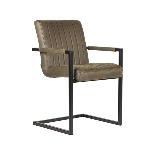 Label51 Eetkamerstoel Milo - Army green - Microfiber-Eetkamerstoelen-LABEL51