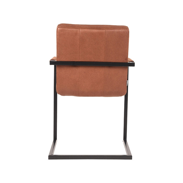 Label51 Eetkamerstoel Milo - Cognac - Microfiber-Eetkamerstoelen-LABEL51