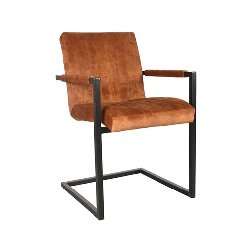 Label51 Eetkamerstoel Milo - Oker - Velours-Eetkamerstoelen-LABEL51