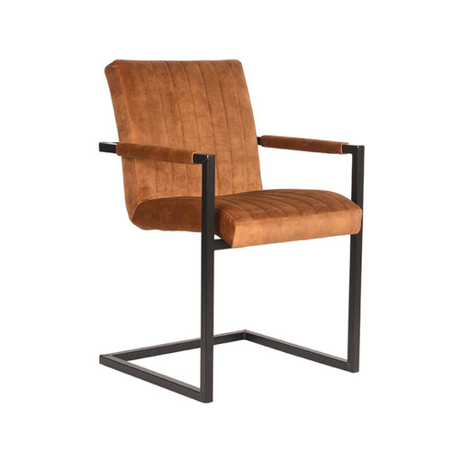 Label51 Eetkamerstoel Milo - Oker - Velours-Eetkamerstoelen-LABEL51