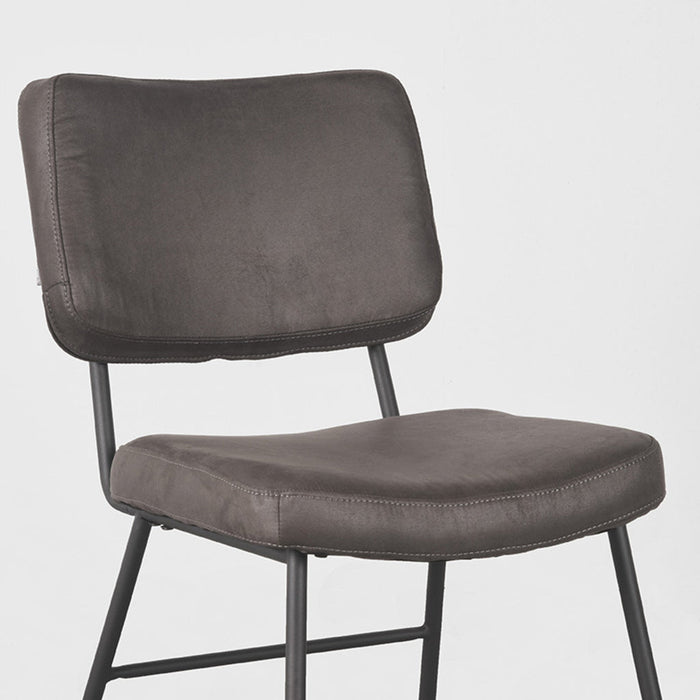 Label51 Eetkamerstoel Noah - Antraciet - Micro Suede-Eetkamerstoelen-LABEL51