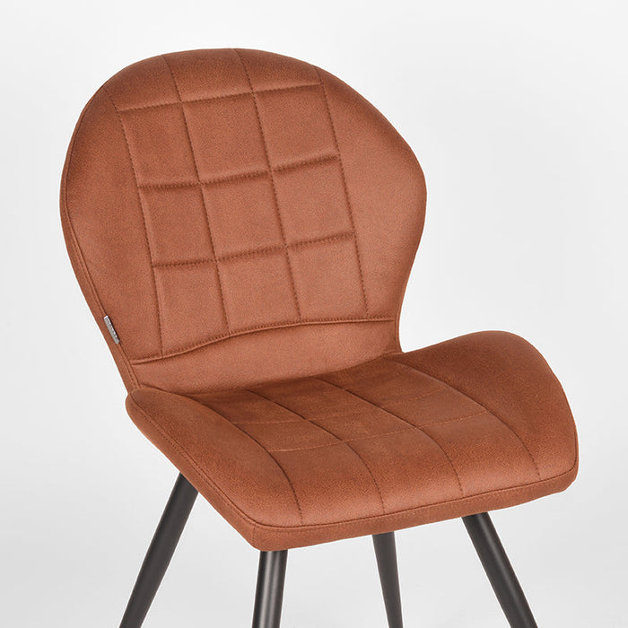 Label51 Eetkamerstoel Sil 51x64x87 cm Cognac microvezel-Eetkamerstoelen-LABEL51