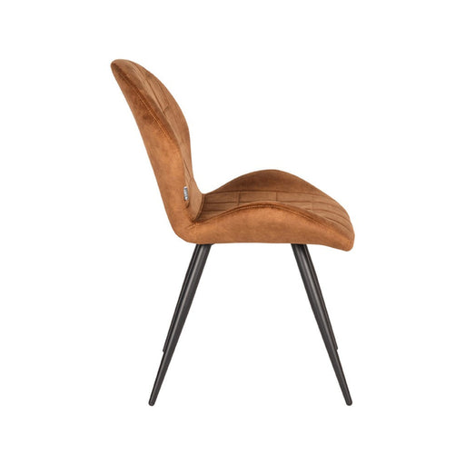 Label51 Eetkamerstoel Sil 51x64x87 cm Oker | Velours-Eetkamerstoelen-LABEL51