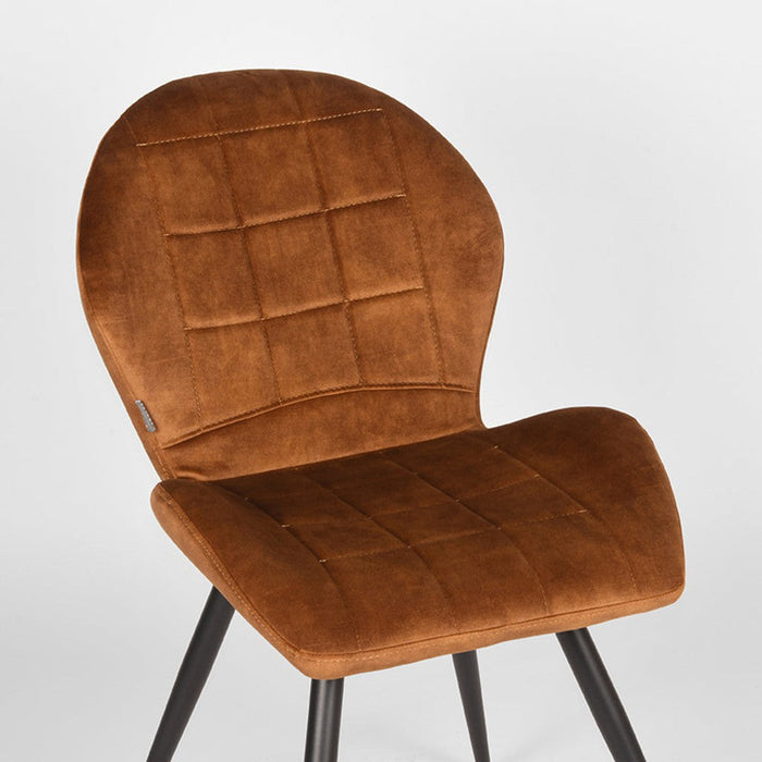 Label51 Eetkamerstoel Sil 51x64x87 cm Oker | Velours-Eetkamerstoelen-LABEL51