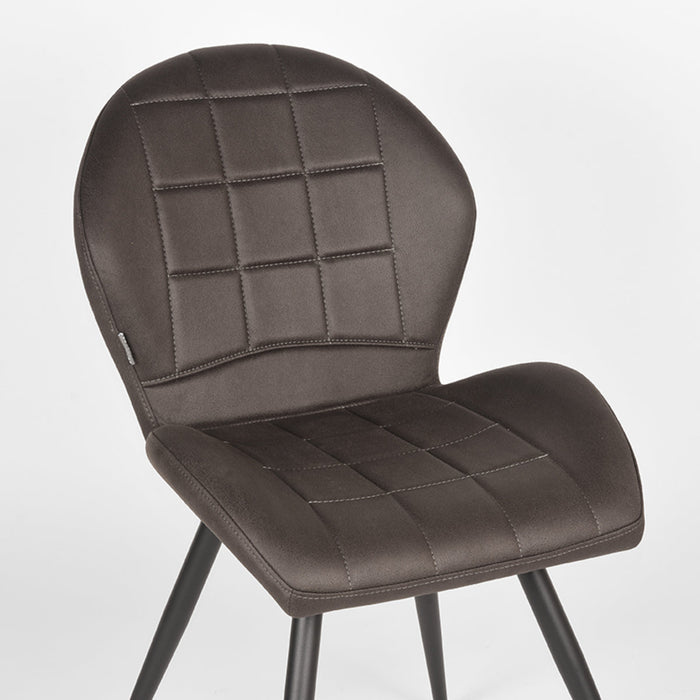 Label51 Eetkamerstoel Sil - Antraciet - Microfiber-Eetkamerstoelen-LABEL51