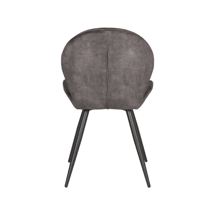 Label51 Eetkamerstoel Sil - Antraciet - Velours-Eetkamerstoelen-LABEL51