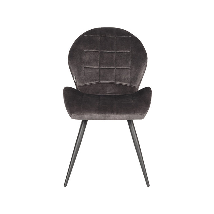 Label51 Eetkamerstoel Sil - Antraciet - Velours-Eetkamerstoelen-LABEL51