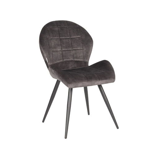 Label51 Eetkamerstoel Sil - Antraciet - Velours-Eetkamerstoelen-LABEL51