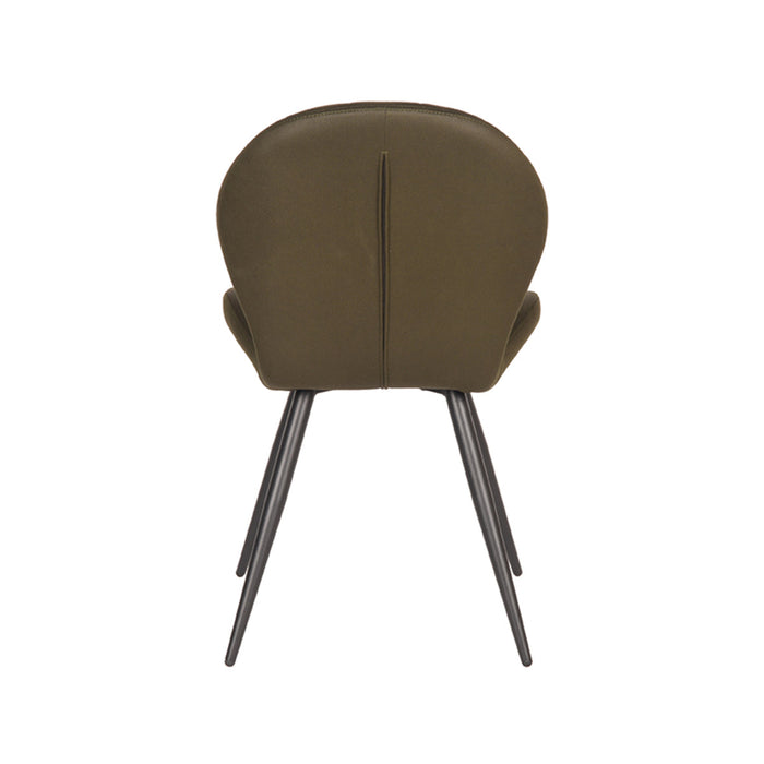 Label51 Eetkamerstoel Sil - Army green - Microfiber-Eetkamerstoelen-LABEL51