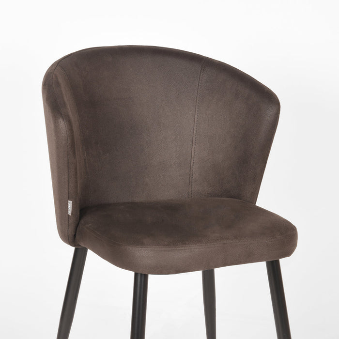 Label51 Eetkamerstoel Wave - Antraciet - Microfiber-Eetkamerstoelen-LABEL51