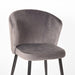 Label51 Eetkamerstoel Wave - Grijs - Fluweel-Eetkamerstoelen-LABEL51