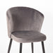 Label51 Eetkamerstoel Wave - Grijs - Fluweel-Eetkamerstoelen-LABEL51