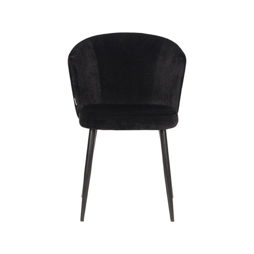 Label51 Eetkamerstoel Wave - Zwart - Fluweel-Eetkamerstoelen-LABEL51