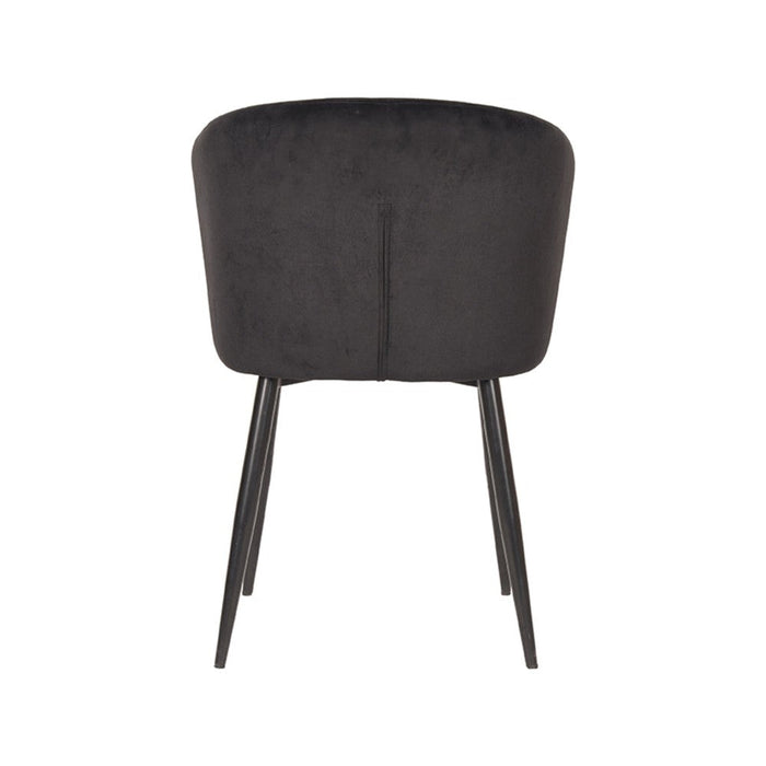 Label51 Eetkamerstoel Wave - Zwart - Fluweel-Eetkamerstoelen-LABEL51
