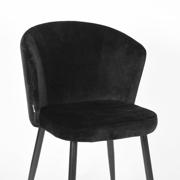 Label51 Eetkamerstoel Wave - Zwart - Fluweel-Eetkamerstoelen-LABEL51