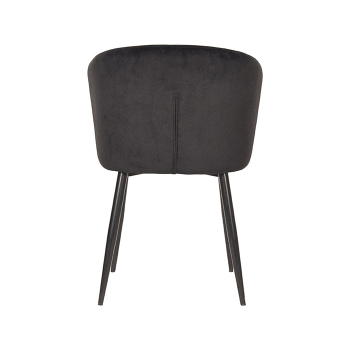 Label51 Eetkamerstoel Wave - Zwart - Fluweel-Eetkamerstoelen-LABEL51