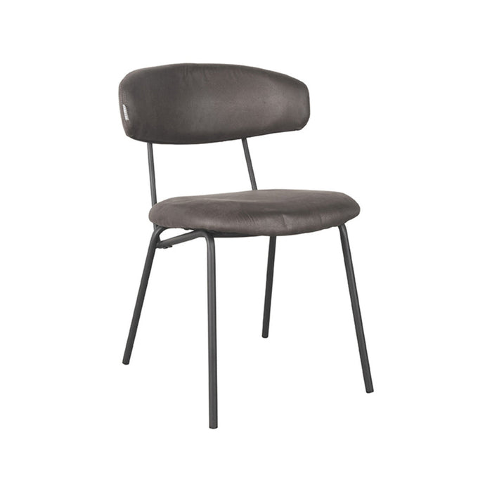 Label51 Eetkamerstoel Zack - Antraciet - Micro Suede-Eetkamerstoelen-LABEL51