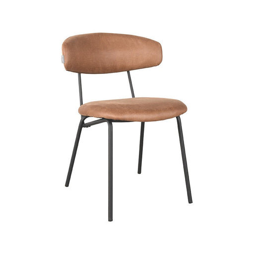 Label51 Eetkamerstoel Zack - Cognac - Micro Suede-Eetkamerstoelen-LABEL51