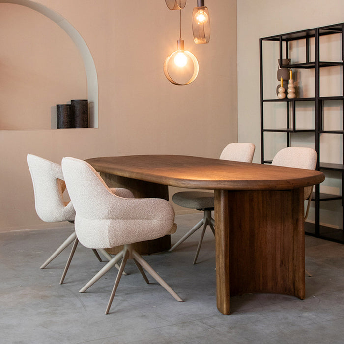 Label51 Eetkamertafel Vito - Espresso - Mangohout - 240 cm-Eettafels-LABEL51