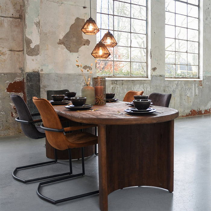 Label51 Eetkamertafel Vito - Espresso - Mangohout - 240 cm-Eettafels-LABEL51