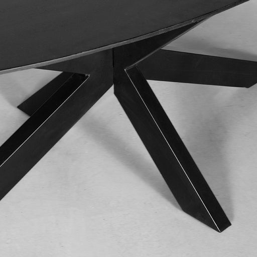 Label51 Eetkamertafel Zion - Zwart - Mangohout - Ovaal - 210x100 cm-Eettafels-LABEL51