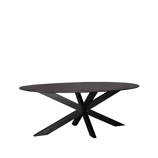 Label51 Eetkamertafel Zion - Zwart - Mangohout - Ovaal - 210x100 cm-Eettafels-LABEL51