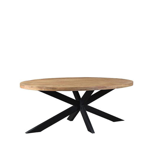Label51 Eetkamertafel Zip - Rough - Mangohout - Ovaal - 210x100 cm-Eettafels-LABEL51
