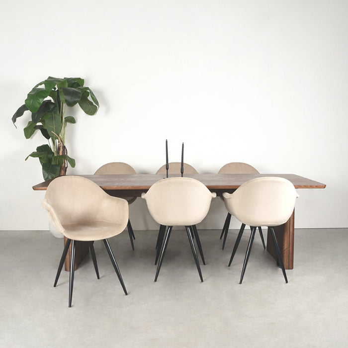 Label51 Eettafel Jule Walnoot 210x100x75 cm-Eettafels-LABEL51