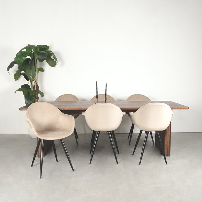 Label51 Eettafel Jule Walnoot 210x100x75 cm-Eettafels-LABEL51