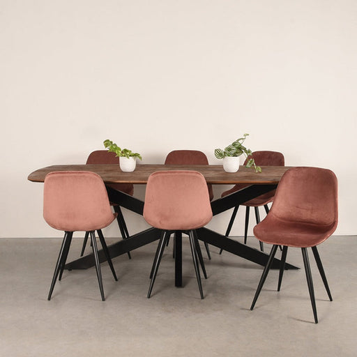 Label51 Eettafel Zane 190x100x76 cm Deens ovaal Espresso mangohout-Eettafels-LABEL51
