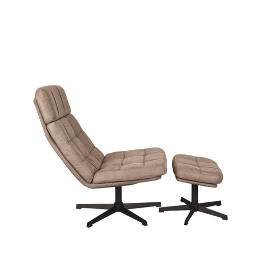 Label51 Fauteuil Alvar - Taupe - Boucle - Incl. Hocker-Fauteuils-LABEL51