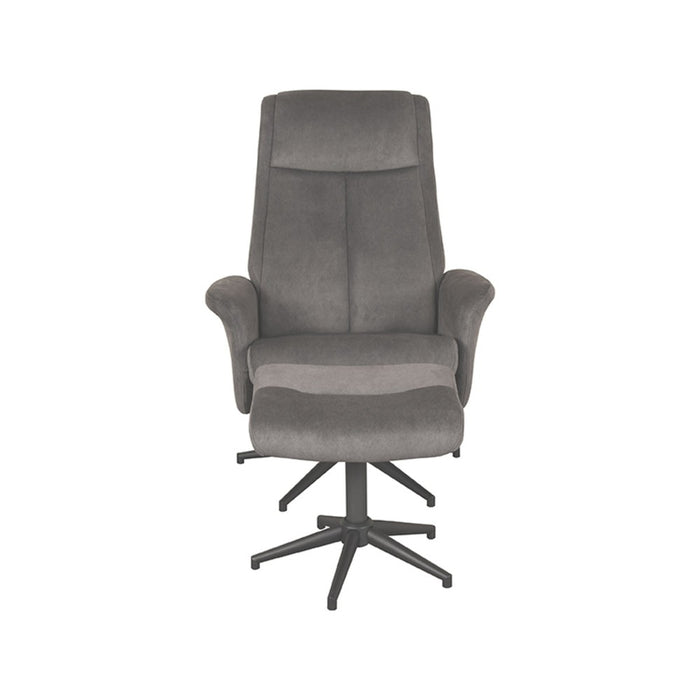 Label51 Fauteuil Bergen - Antraciet - Cosmo - Incl. Hocker-Fauteuils-LABEL51