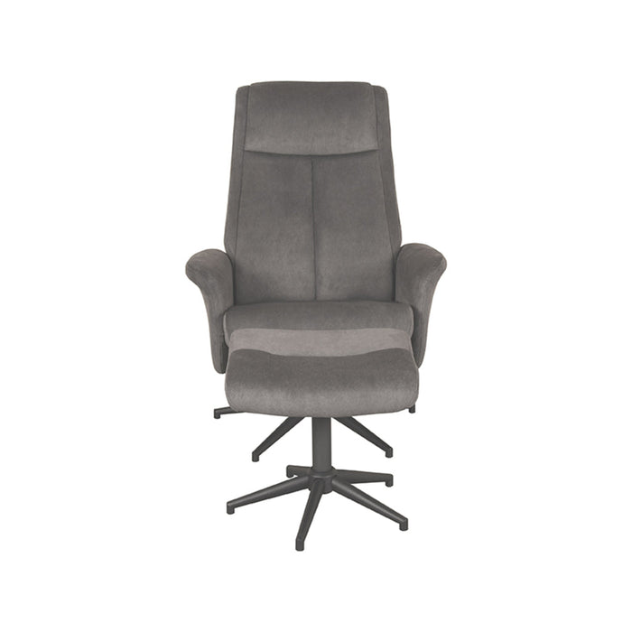 Label51 Fauteuil Bergen - Antraciet - Cosmo - Incl. Hocker-Fauteuils-LABEL51